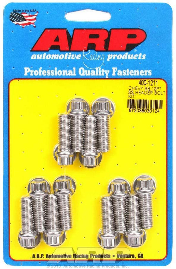 S/S Header Bolt Kit - 3/8 x 1.00 UHL (12)