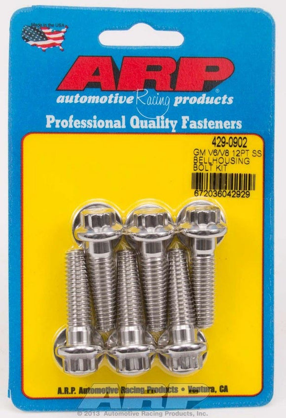 S/S Bellhousing Bolt Kit - 12pt. GM V6/V8