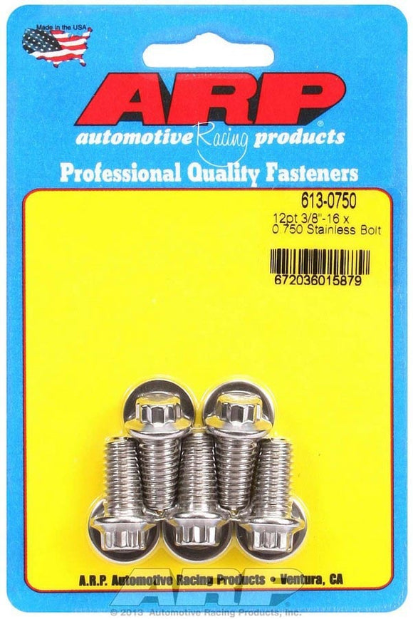 S/S Bolt Kit - 12pt. (5) 3/8-16 x .750