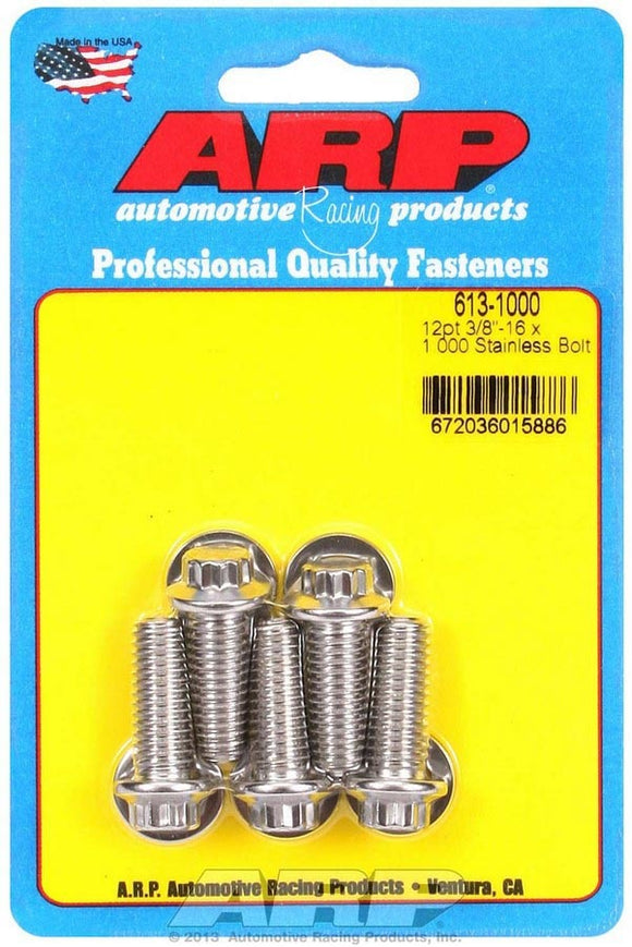 S/S Bolt Kit - 12pt. (5) 3/8-16 x 1.000