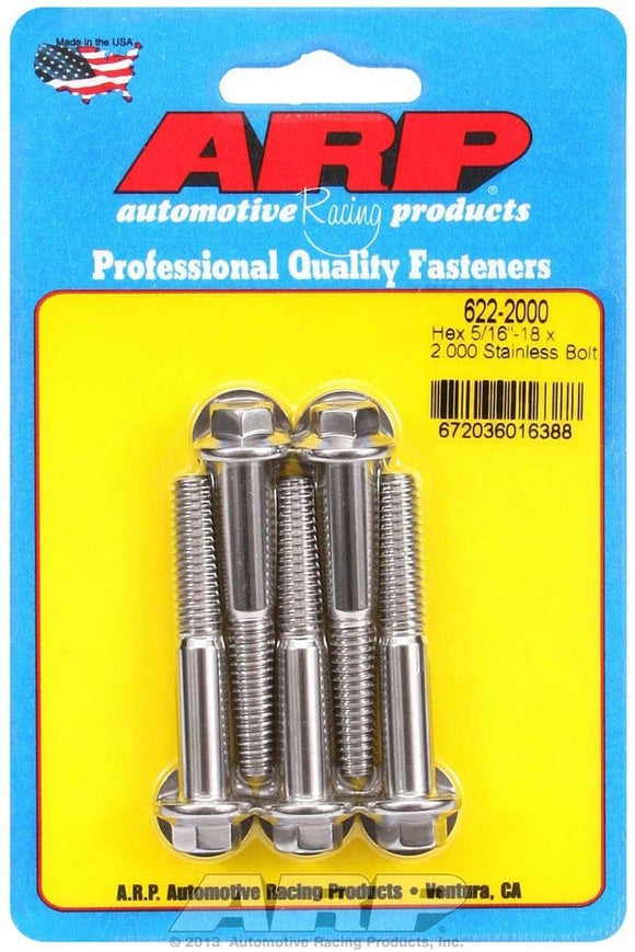 S/S Bolt Kit - 6pt. (5) 5/16-18 x 2.000