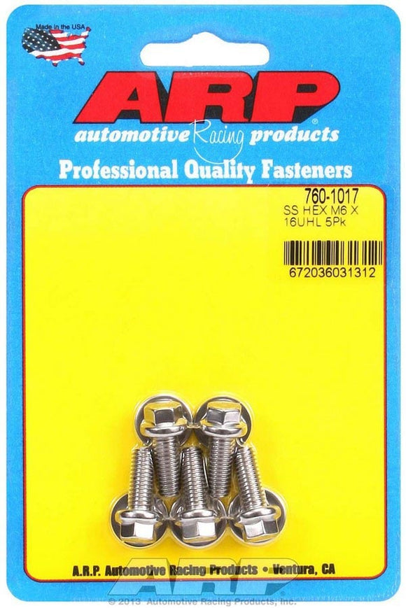 S/S Bolt Kit - 6pt. (5) 6mm x 1.00 x 16mm