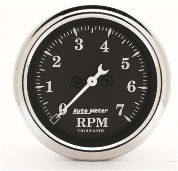 Gauge Tachometer 2 1/16i n 7k RPM In-Dash Black B