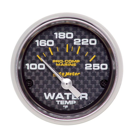 2-1/16 Water Temp Gauge 100-250F C/F Marine