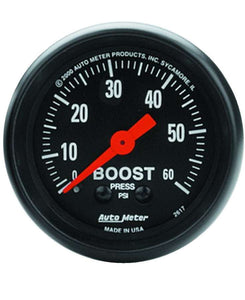 2-1/16in Z-Series Boost Gauge 0-60psi