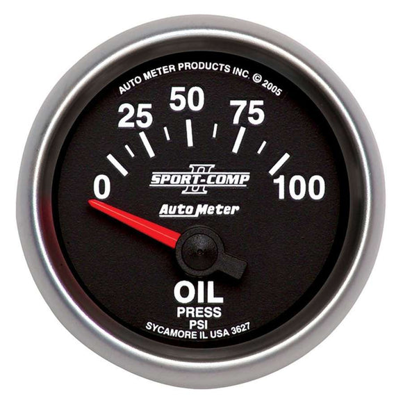 2-1/16in S/C II Oil Pressure Gauge 0-100psi