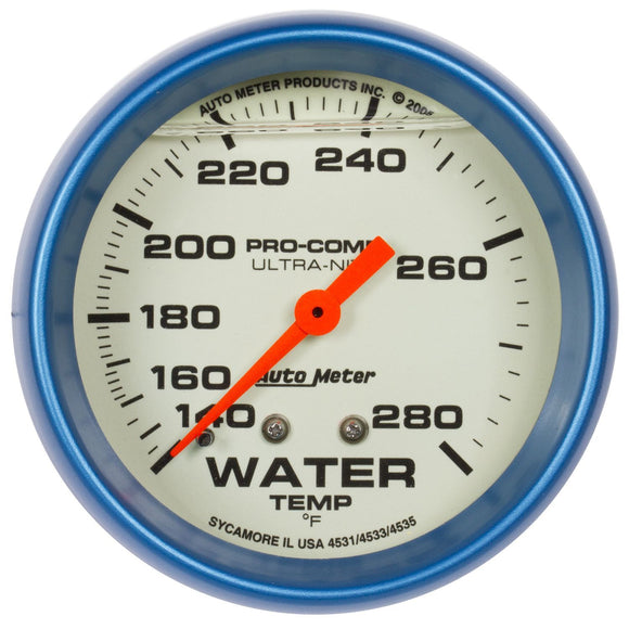 2-5/8 Ultra-Nite Water Temp Gauge 140-280