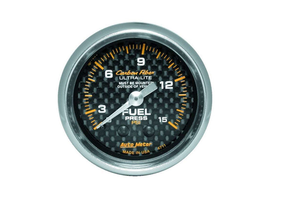 C/F 2-1/16in Fuel Press. Gauge 0-15PSI