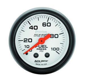 2-1/16in Phantom Fuel Pressure Gauge 0-100 PSI