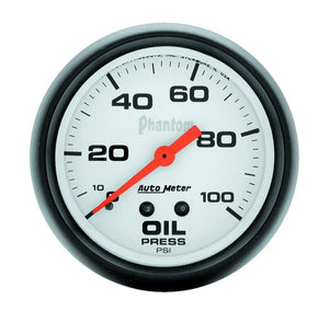 2-5/8in Phantom Oil Pressure Gauge 0-100psi