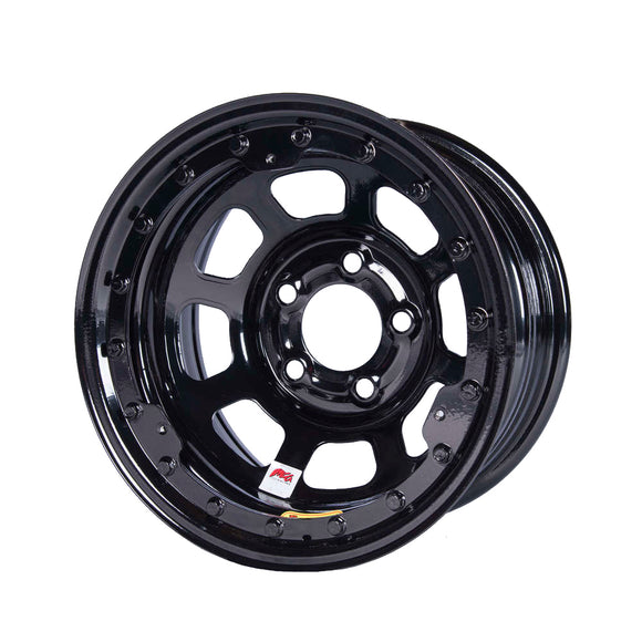 Wheel 15x8 IMCA B/Lock 5x5 Black 4.75in BS