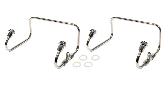 Dual Inlet Fuel Line Kit Holley 4150 Polished SS