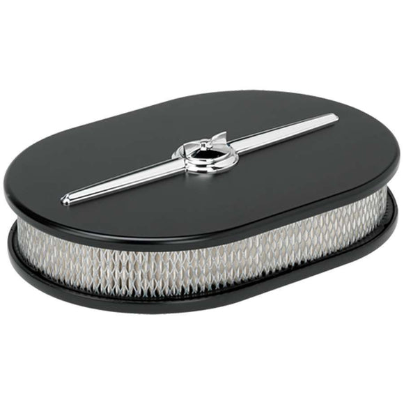 Oval Air Cleaner Small Streamline Black