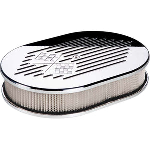 Small Oval Air Cleaner W/Flags