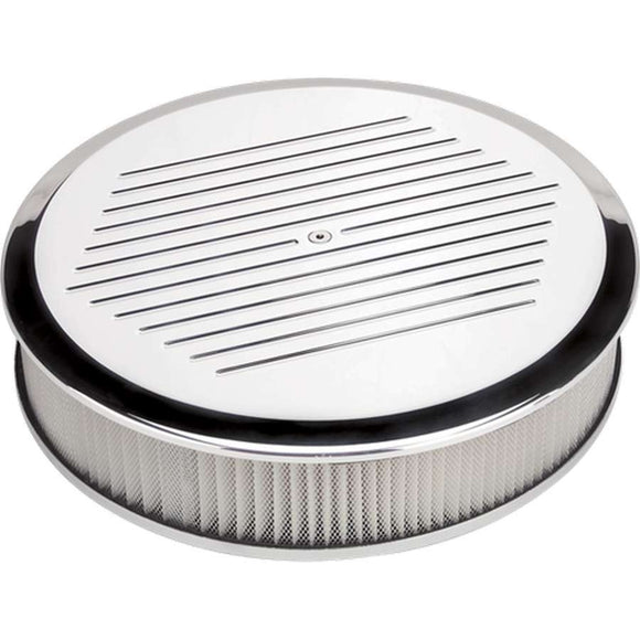 Air Cleaner 14in Round Ball Milled Polished