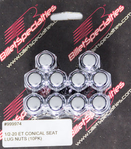 1/2-20 ET Conical Seat Lug Nuts 10 Pack