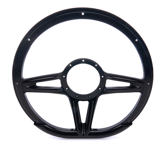Steering Wheel 14in D-Shape Victory Black