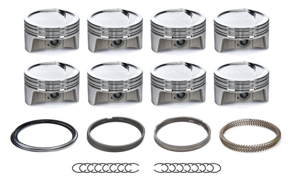 GM LS Dished Piston Set w/Rings 4.030 Bore