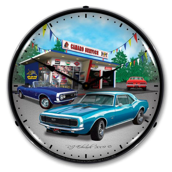 1967-1967 Chevrolet Camaro LED Clock. Garage