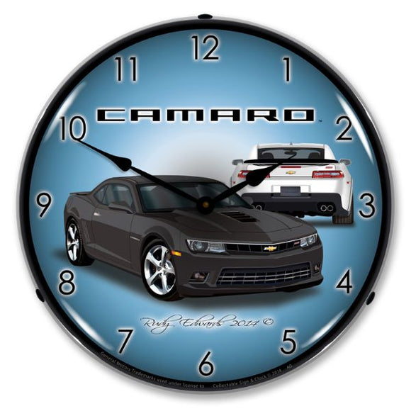 2014-2014 Chevrolet Camaro LED Clock. SS Ashen Grey