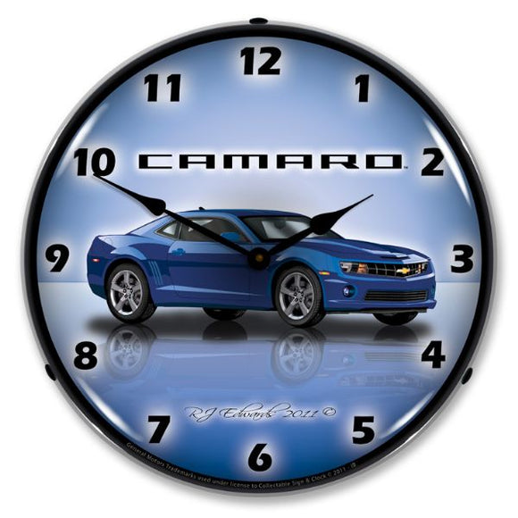 2010-2015 Chevrolet Camaro LED Clock. G5 Imperial Blue