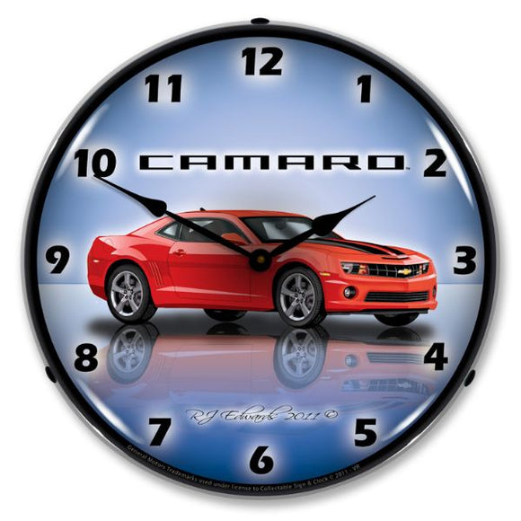 2010-2015 Chevrolet Camaro LED Clock. G5 Victory Red