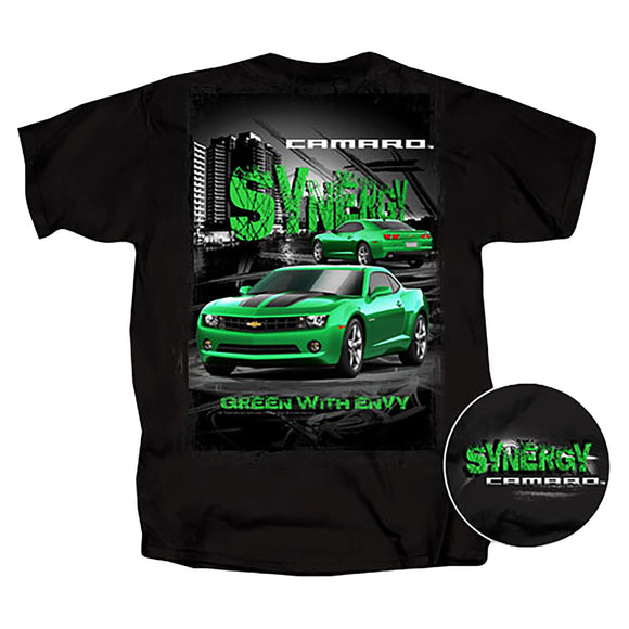 1967-2021 Chevrolet Camaro T-Shirt - Green W/Envy Synergy Black - Small