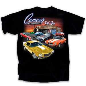 1970-1981 Chevrolet Camaro T-Shirt - Second Gen Garage Black, S