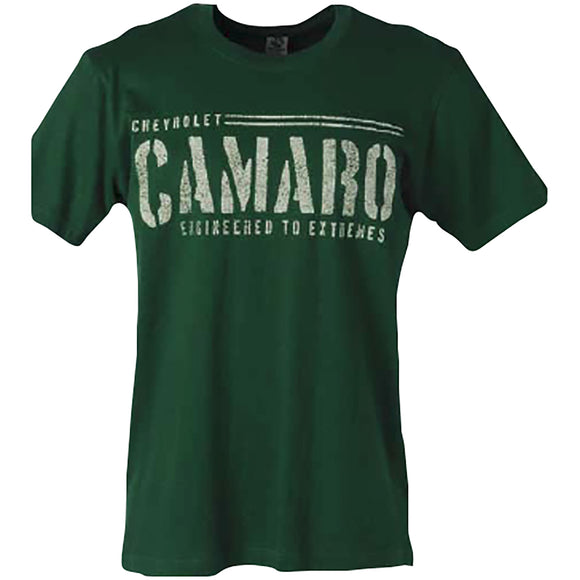 1967-2021 Chevrolet Camaro T-Shirt - Engineered To Extremes Green - Medium