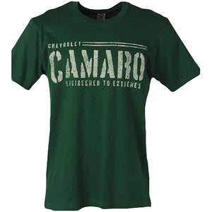 1967-2021 Chevrolet Camaro T-Shirt - Engineered To Extremes Green - XL