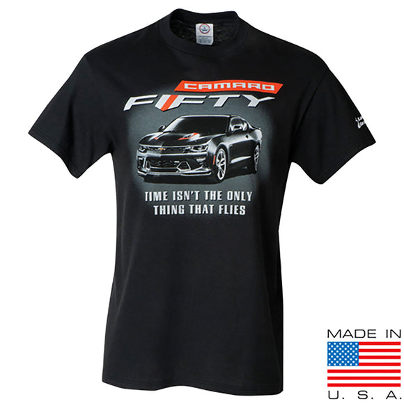 1967-2021 Chevrolet Camaro T-Shirt - Mens Lansing Grand River 50TH Black, Med