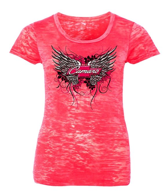 1966-2023 Chevrolet Camaro Ladies Wings T-Shirt - Small