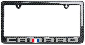 2016-2023 Chevrolet Camaro Carbon Fiber License Plate Frame - Camaro & Badge