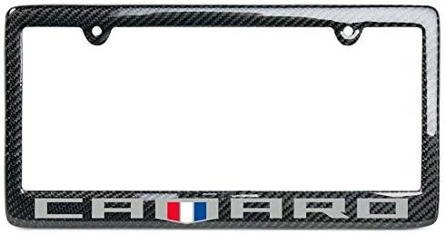 2016-2023 Chevrolet Camaro Carbon Fiber License Plate Frame - Camaro & Badge