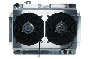 66-67 Chevelle Radiator & Dual 12in Fan Kit MT