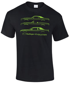 1969-2022 Dodge Challenger T-Shirt Evolution Black M