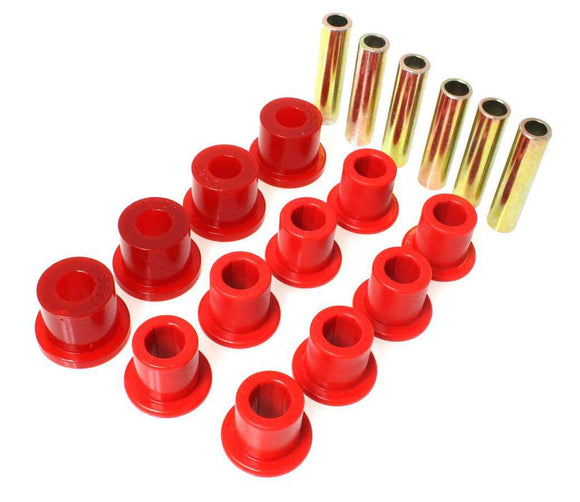 87-94 CJ Frt & Rr Sprng Bush Set Red