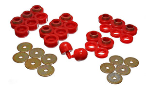 Body Mount Bushings Jeep Red