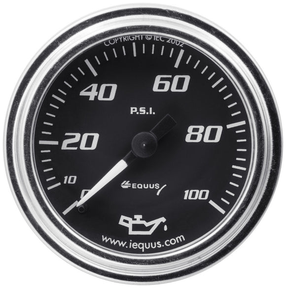 2.0 Dia Oil Pressure Gauge Chrome  0-100psi