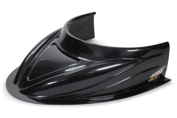 MD3 Hood Scoop 5in Tall Flat Carbon Fiber Look