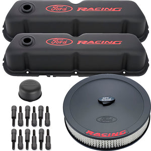 Engine Dress up Kit Black w/Ford Racing Logo