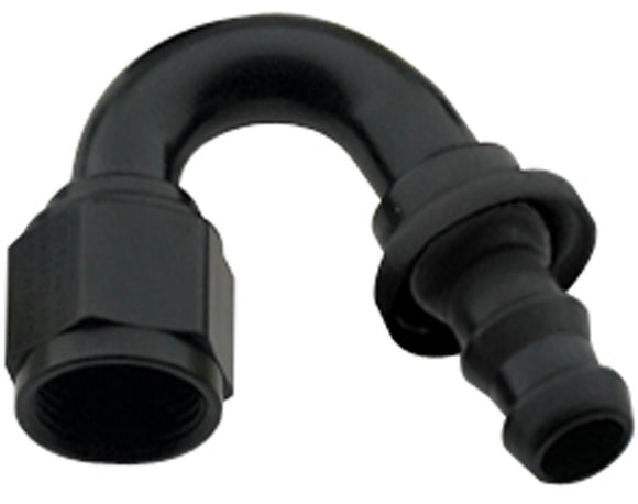 Hose Fitting #12 150 Deg Push Lock Black