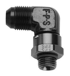 #12 x 7/8-14 (10)90 Degr Swivel Fitting Black