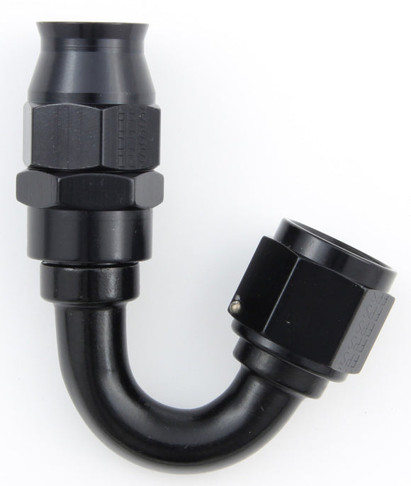 Hose Fitting #6 150 Deg PTFE Black