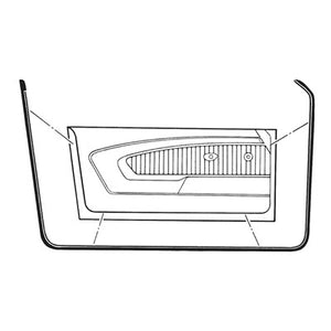 Door Weatherstrips; Lh/Rh Pair; 69-70 Mustang; 69-70 Cougar