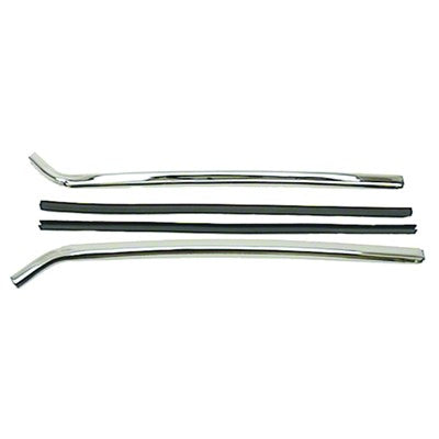 Quarter Window Molding; Chrome; Pair; Lh/Rh; Window Mount Insert Included; 67-69 Camaro; Firebird; 66-67 Chevelle; 66-67 Special; 66-67 Tempest; Gto; 66-67 Cutlass