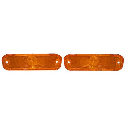 Park Lamp Lens; Amber; Lh/Rh Pair; 65 Chevelle; El Camino