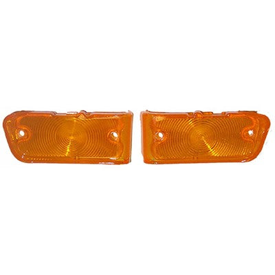 Park Lamp Lens; Amber; Lh/Rh Pair; 67 Chevelle; El Camino