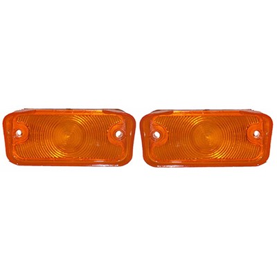 Park Lamp Lens; Amber; Lh/Rh Pair; 68 Chevelle; El Camino