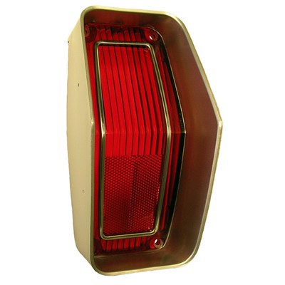 Tail Lamp Lens; Stainless Steel Trim; 70 Cutlass Supreme